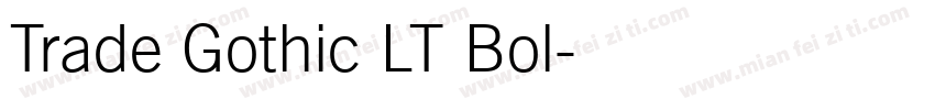 Trade Gothic LT Bol字体转换